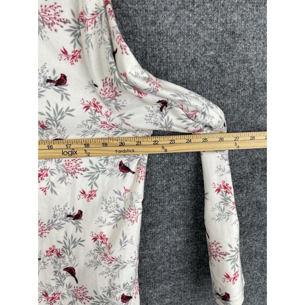 Adonna Sleepwear Size Large Spring Red Cardinal's Prints Soft - Picture 8 of 12